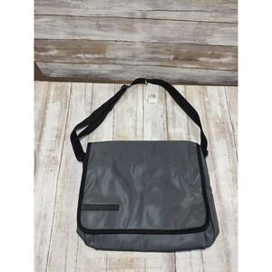 Kmart Gray Nylon Messenger Bag Adjustable Strap Y2K Techwear Utility Deadstock